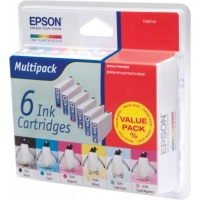 Epson C 13 T 55974010 / C13T55974010  (T559740 )Tintenpatrone MultiPack Bk,C,M,Y,LC,LM  // ca. 400 Seiten
